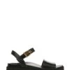 Vionic Black Leather Jamie Sandals