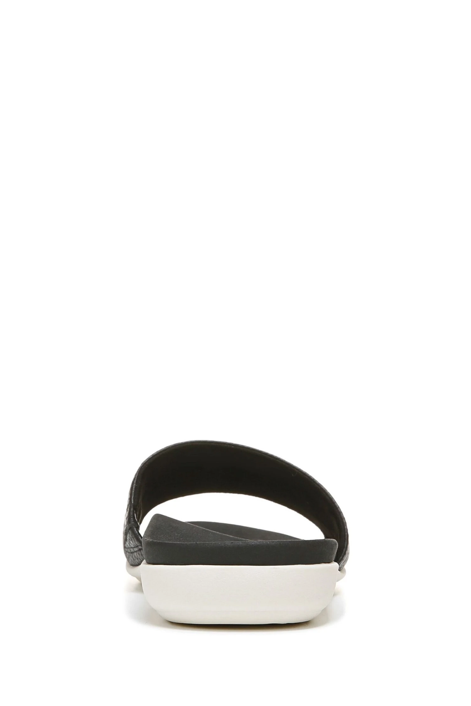 Vionic Val Black Tumbled Leather Slides - Image 4