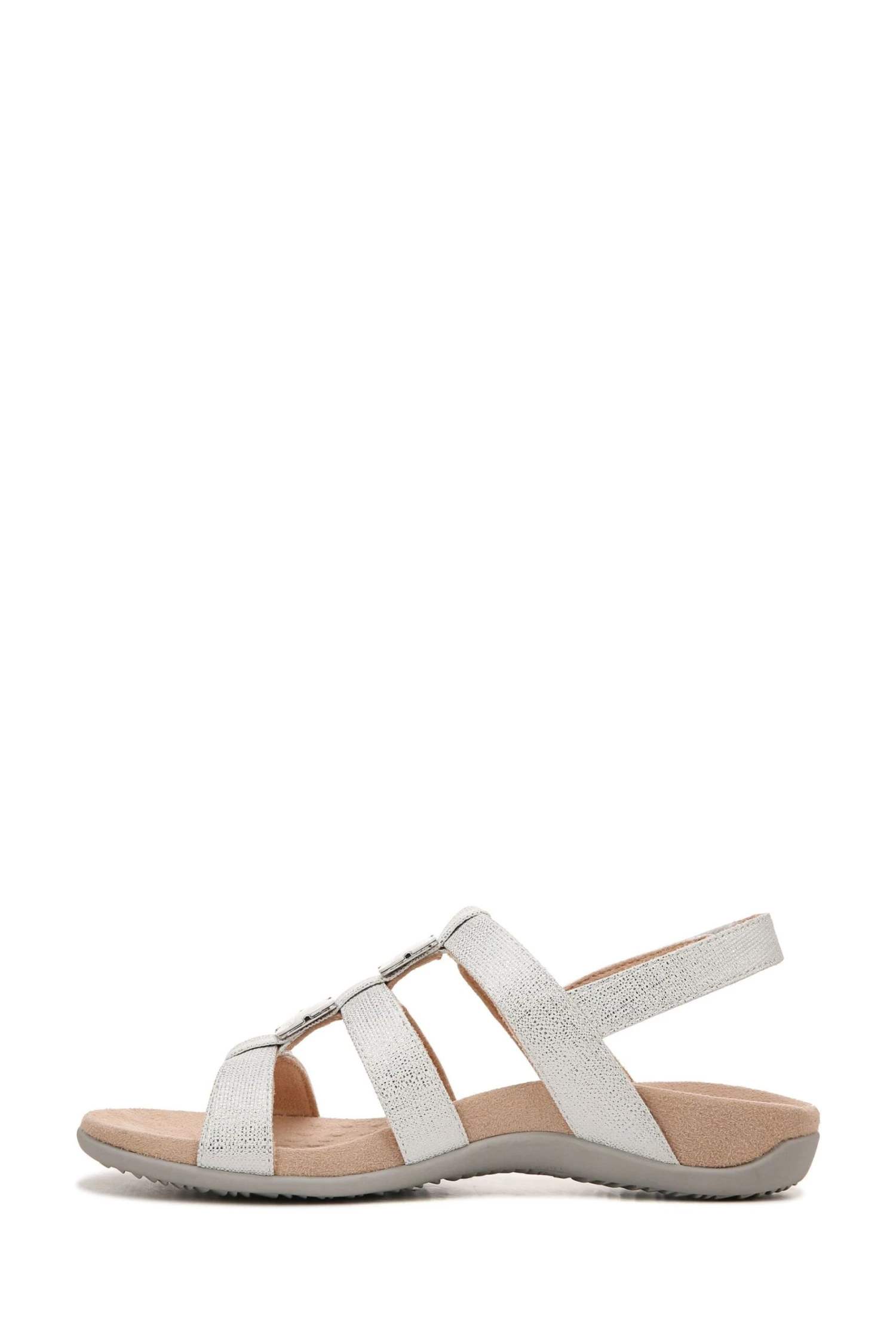 Vionic Natural Amber Metallic Linen Sandals - Image 2