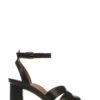 Vionic Black Marrin Leather Heeled Sandals