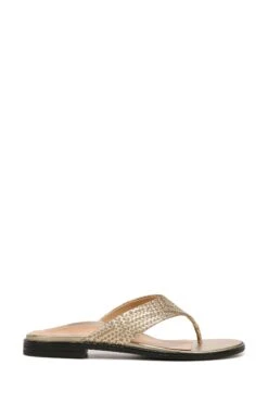 Vionic Gold Agave Leather Sandals