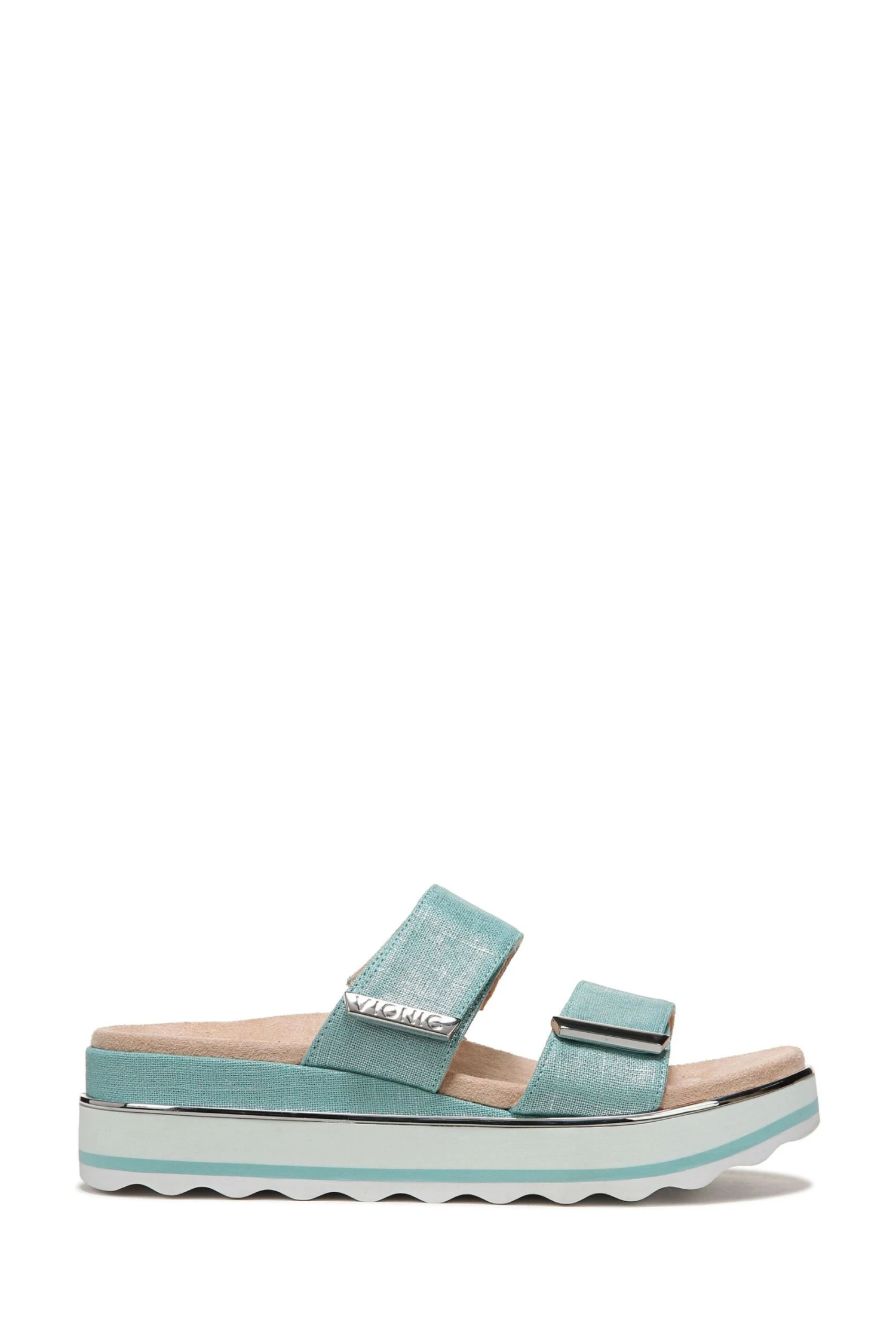Vionic Blue Brandie Slides