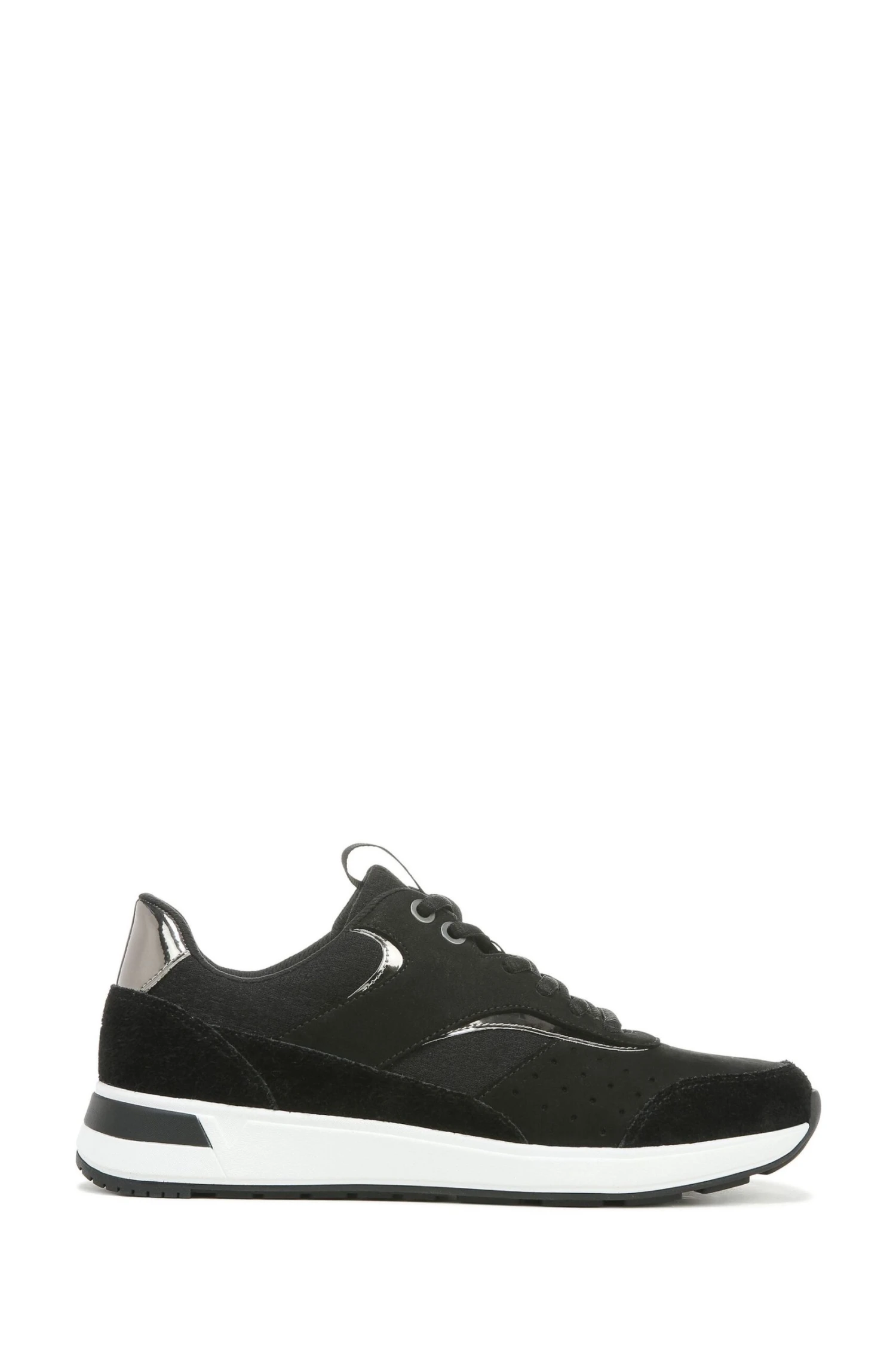 Vionic Nova Black Mesh Nubuck Lace Up Trainers