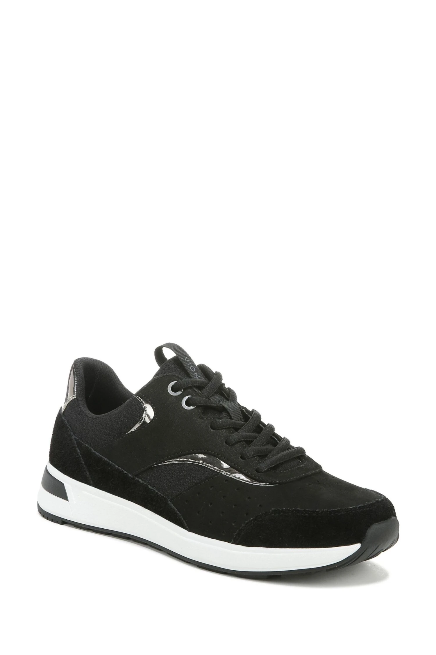 Vionic Nova Black Mesh Nubuck Lace Up Trainers - Image 3