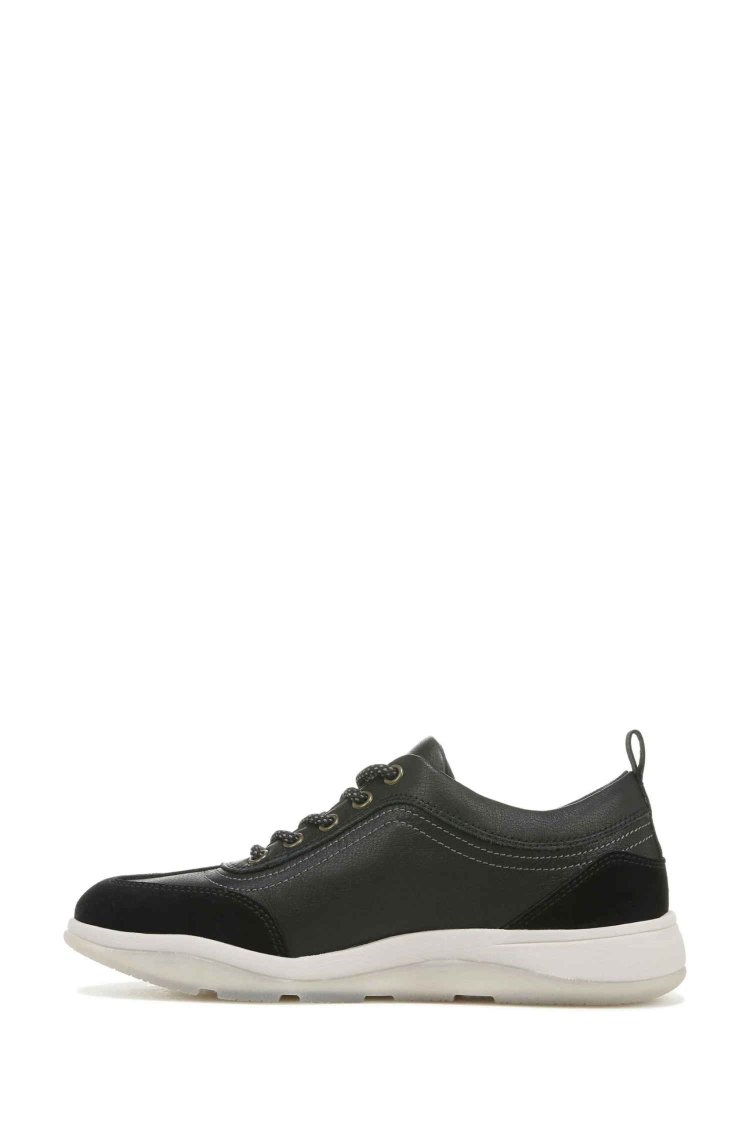 Vionic Nyla Black Tumbled Leather Lace Up Shoes - Image 2