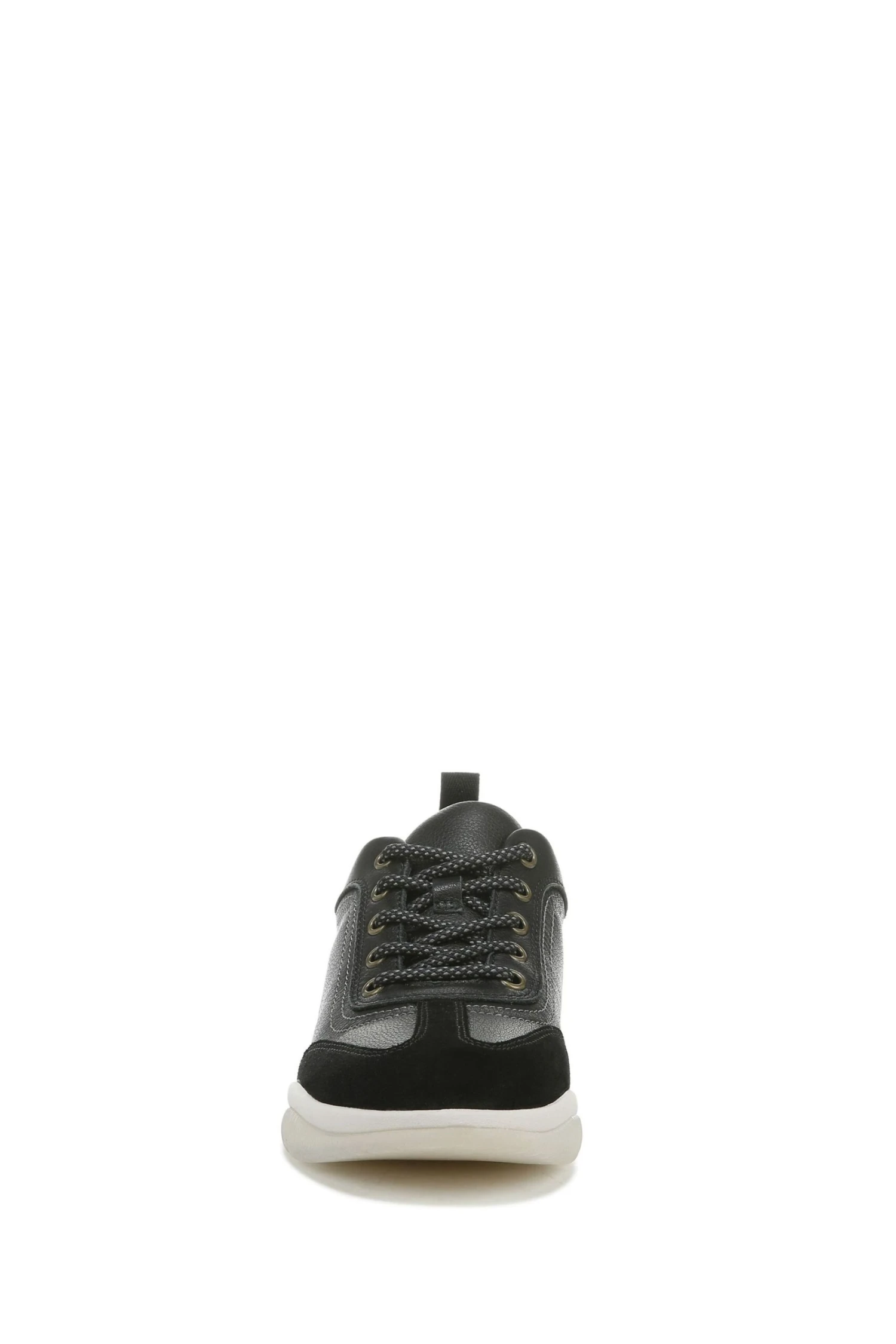 Vionic Nyla Black Tumbled Leather Lace Up Shoes - Image 4
