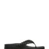 Vionic Kenji Thong Black Wedge Sandals