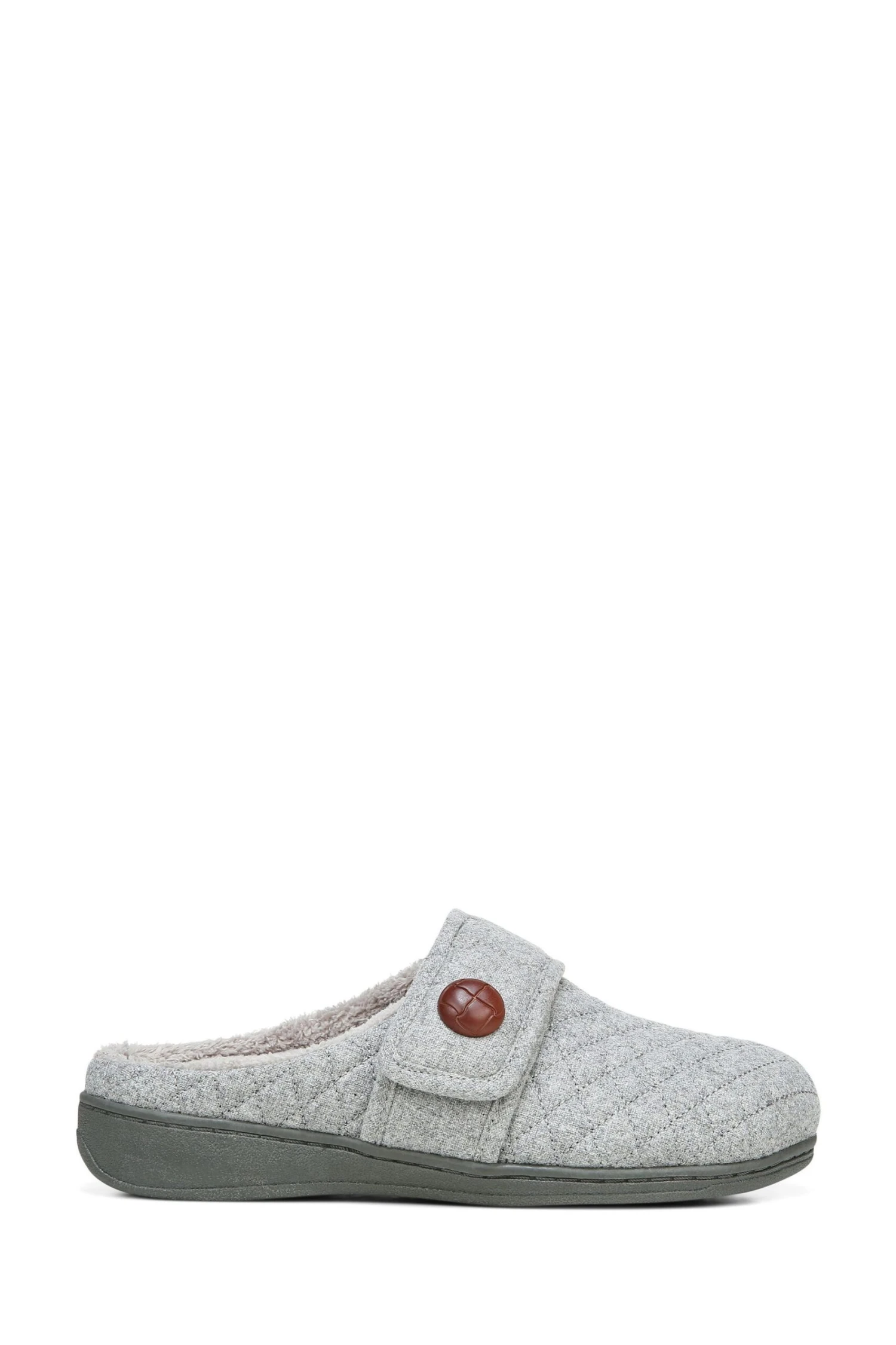 Vionic Grey Carlin Mule Slippers