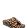 Vionic Soft Natural Leopard Relax Slider Slippers