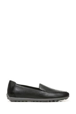Vionic Elora Slip Ons Black Leather Shoes