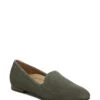 Vionic Olive Green Willa Suede Slip On Shoes
