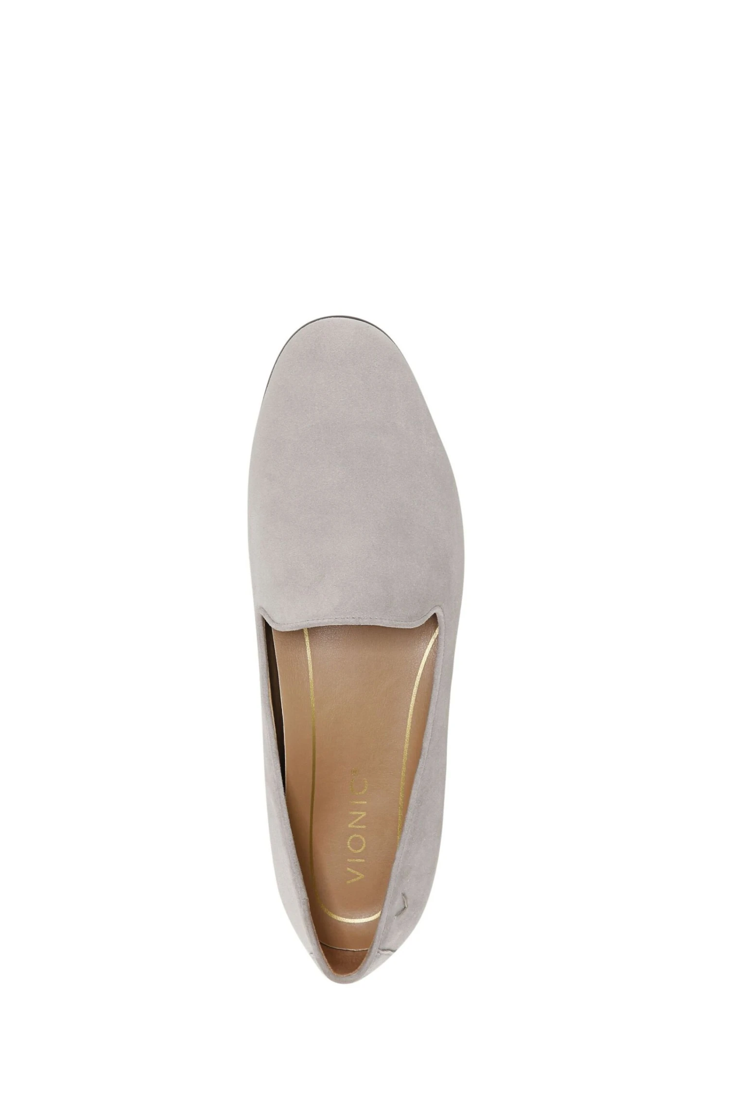 Vionic Dark Grey Willa Taupe Suede Slip On Shoes - Image 6
