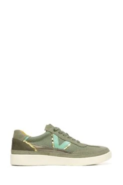 Vionic Army Green Canvas Mylie Lace-Up Trainers