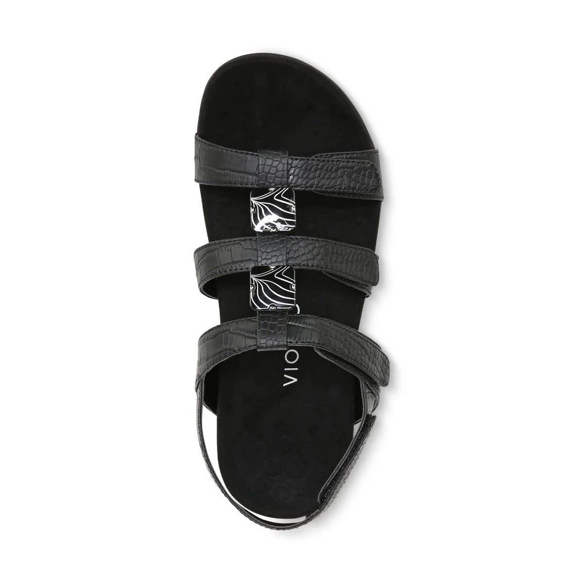 Vionic Women's Amber Sandals Black Crocodile - Image 3