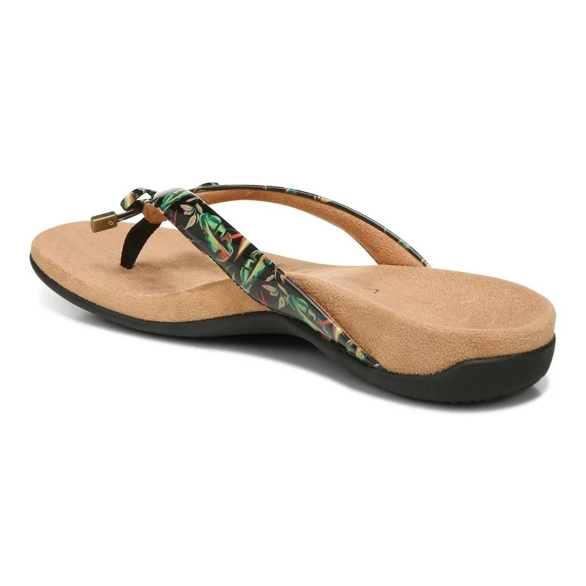 Vionic Women's Bella Toe Post Sandals Black Tropical - Image 3