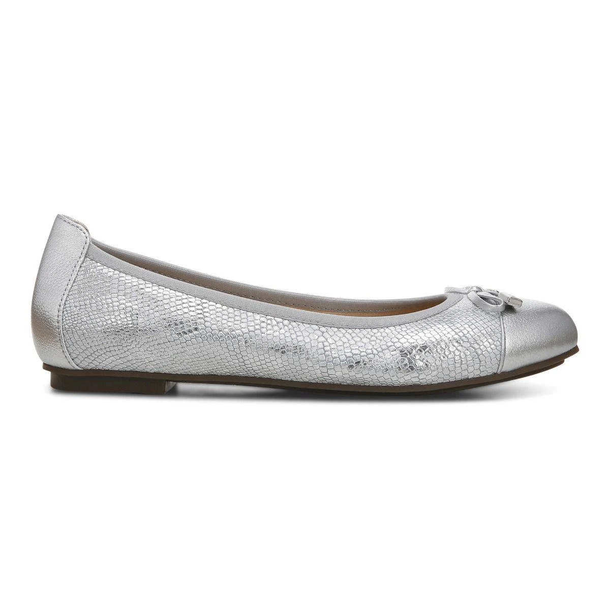 Vionic Women's Minna Ballet Flat Silver - Image 5