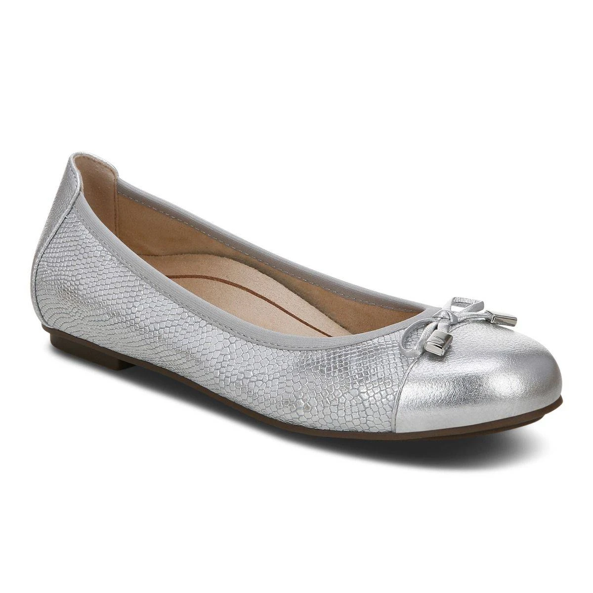 Vionic Women's Minna Ballet Flat Silver - Image 2