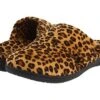 Vionic Women's Gemma Mule Hook & Loop Slippers Tan Leopard